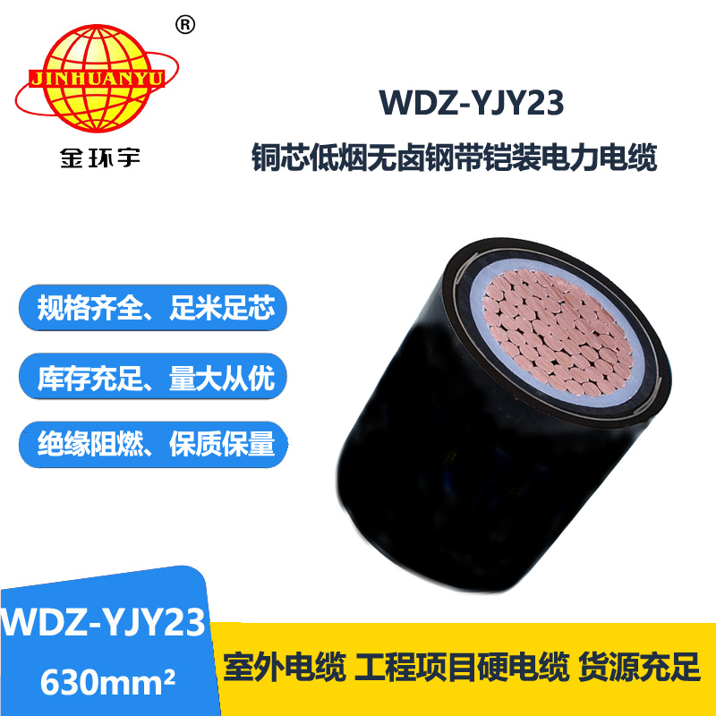 金環(huán)宇 WDZ-YJY23-630 低壓電力電纜 低煙無(wú)鹵電纜 鎧裝電纜